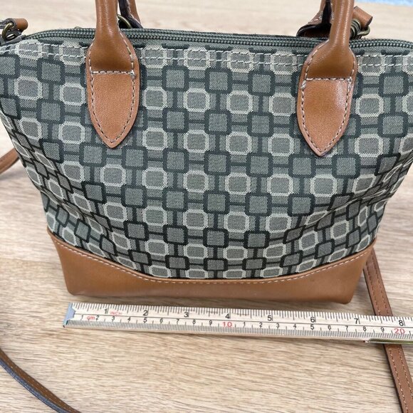 Nine West VTG Mini Purse Bag Brown Gray 90s Y2K Shoulder Strap Double Handle - Picture 12 of 14